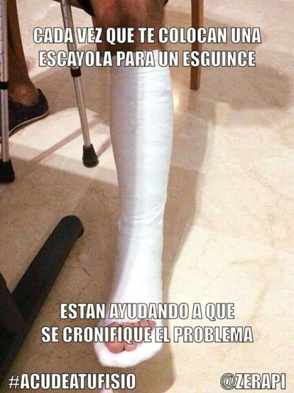 Cada vez que te colocan una escayola...