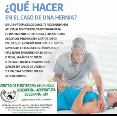 Osteopatía en hernias de disco