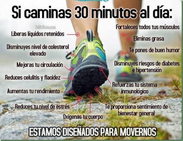 Si caminas 30 minutos al día